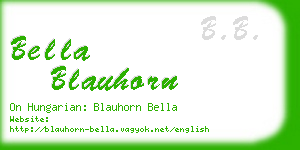 bella blauhorn business card